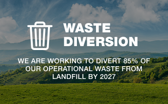 We are working to divert 85% of our operational waste from landfill by 2027.